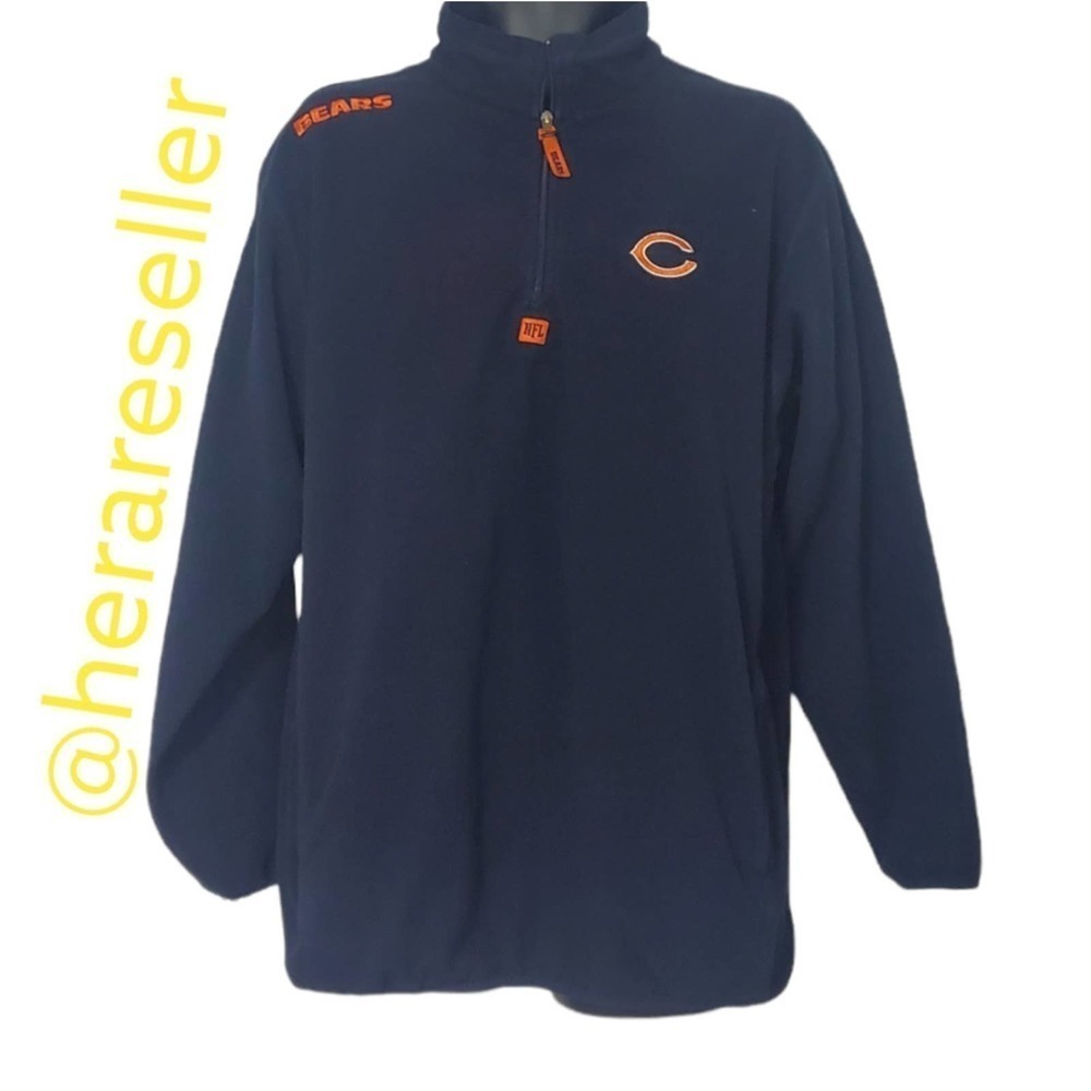 NFL Team Apparel Blue Chicago Cubs Fleece Pullover Sweater